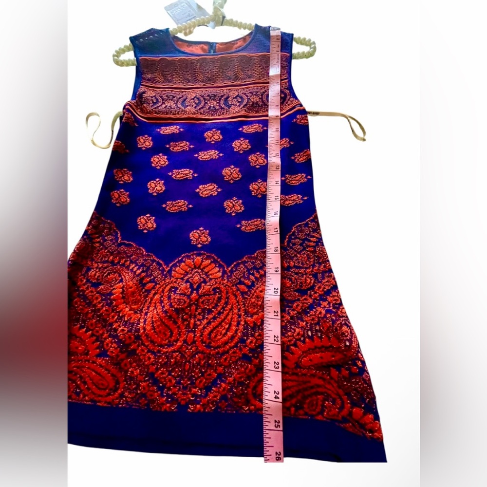 Robert Carvalli $1150. NWT Stunning Top Sz EU 38 Royal Blue & Burnt Orange - Picture 16 of 16